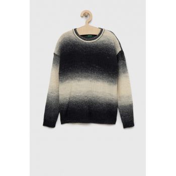 United Colors of Benetton pulover pentru copii din amestec de lana culoarea gri, light