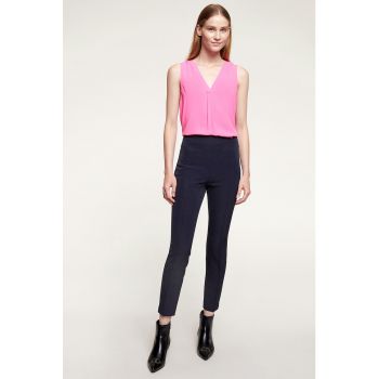 Pantaloni skinny cu talie inalta