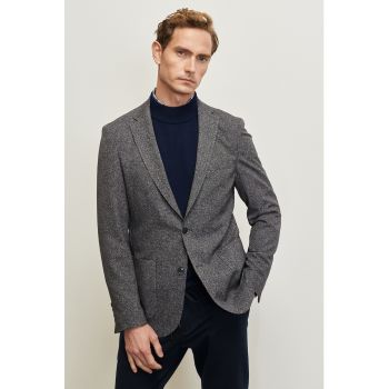 Sacou casual cu doua buzunare aplicate
