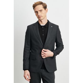 Sacou casual cu model herringbone