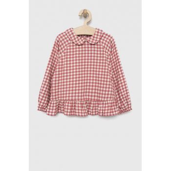 United Colors of Benetton bluza de bumbac pentru copii culoarea violet, modelator