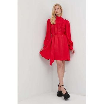 Custommade rochie Kaya culoarea rosu, mini, evazati de firma originala