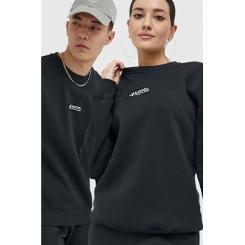 Kangol bluza unisex, culoarea negru, cu imprimeu