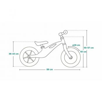 Bicicleta usoara fara pedale Lionelo cu cadru din magneziu Bart Tour 12 Grey Stone la reducere