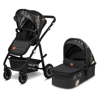 Carucior compact Lionelo Amber Lovin 2 in 1 reversibil geanta parinti pana la 22 kg Negru