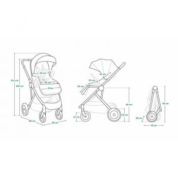 Carucior sport Lionelo Alexia 0-15 kg Gri la reducere