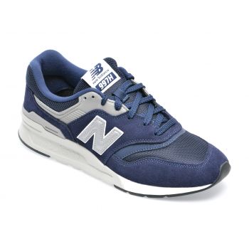 Pantofi sport NEW BALANCE bleumarin, CM997, din material textil si piele intoarsa