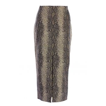 Fusta-creion cu model piele de sarpe