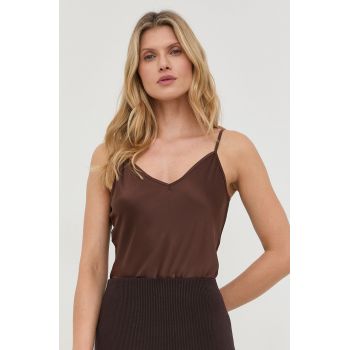 Marella top femei, culoarea maro