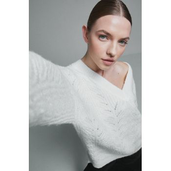 Medicine pulover femei, culoarea bej, de firma original