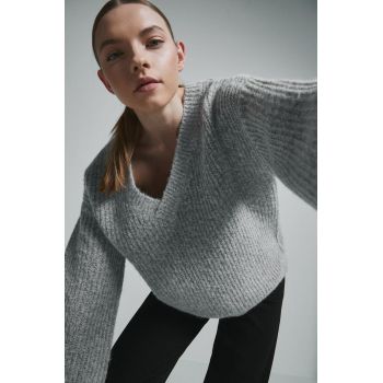 Medicine pulover femei, culoarea gri, de firma original