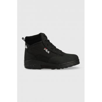 Fila bocanci Grunge Ii barbati, culoarea negru ieftine