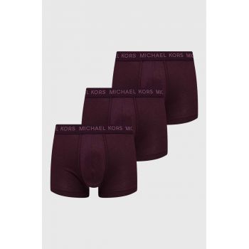 Michael Kors boxeri 3-pack barbati, culoarea bordo