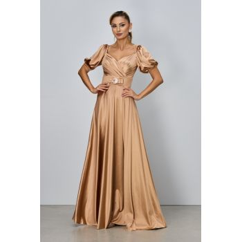 Rochie Night Diva Caramel ieftina