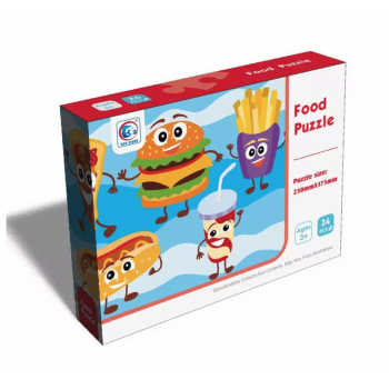 Puzzle bebe din carton - Junkfood, mancarea nesanatoasa