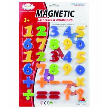 Set 30 cifre si semne matematice magnetice, din plastic, 3 cm