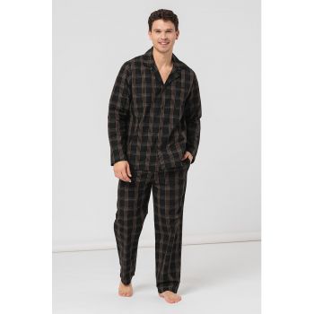 Pijama lunga cu model in carouri Urban