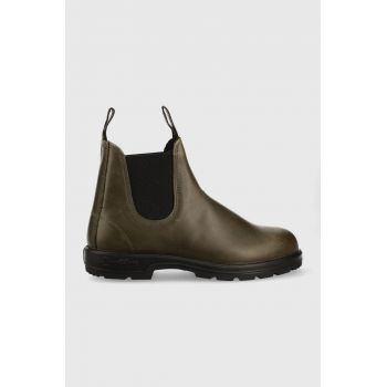 Blundstone ghete chelsea de piele 2052 barbati, culoarea verde de firma originale