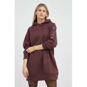 G-Star Raw rochie culoarea bordo, mini, oversize