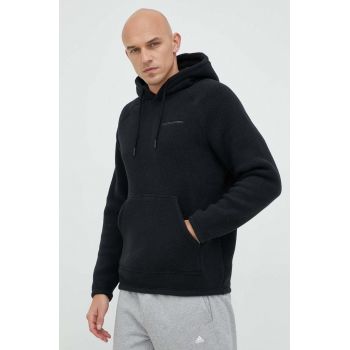 Peak Performance bluza barbati, culoarea negru, cu glugă, neted