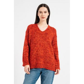 Pulover relaxed fit din amestec de mohair