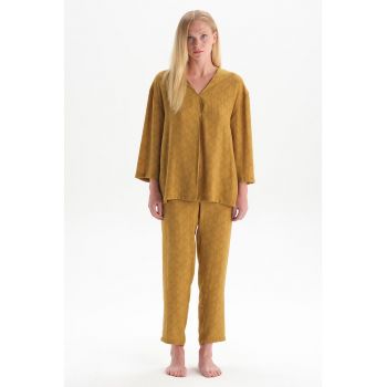Pijama supradimensionate cu decolteu in V