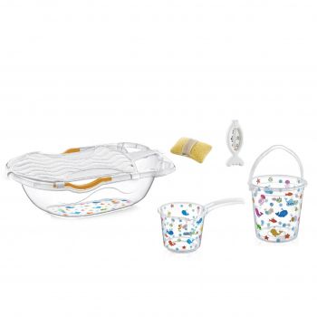 Set cadita de baie cu 6 piese BabyJem de firma originala