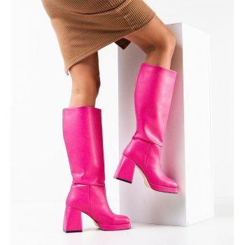 Cizme dama Danae Fuchsia ieftine la reducere