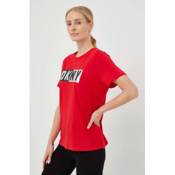 Dkny tricou femei, culoarea roz ieftin