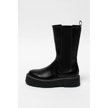 Ghete Chelsea mid-calf de piele Vivianne