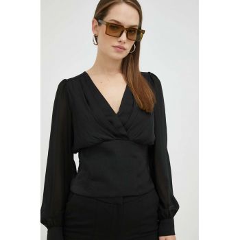 Morgan bluza femei, culoarea negru, modelator