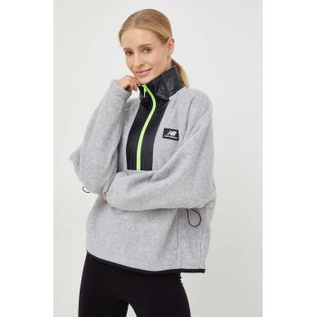 New Balance bluza femei, culoarea gri, modelator