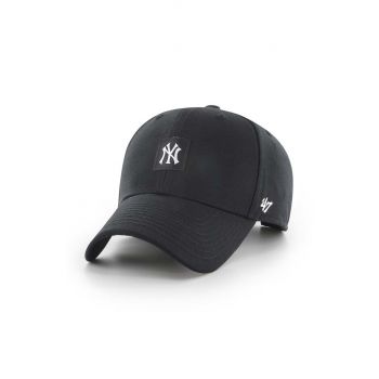 47brand șapcă de baseball din bumbac Mlb New York Yankees culoarea negru, cu imprimeu