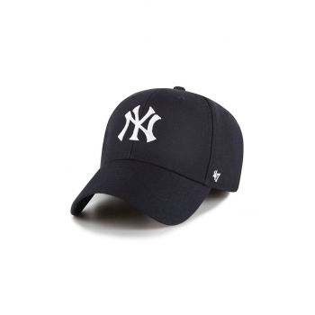 47brand șapcă din amestec de lână MLB New York Yankees culoarea bleumarin, cu imprimeu B-MVPSP17WBP-NYC