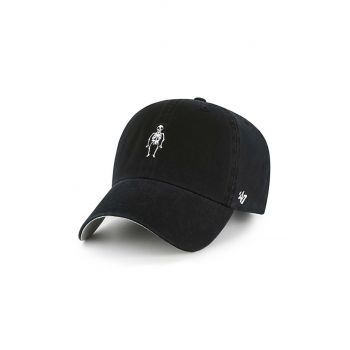47brand caciula culoarea negru, cu imprimeu