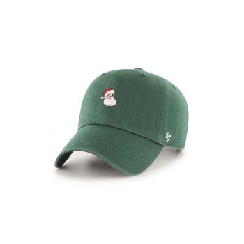 47brand șapcă din bumbac culoarea verde, cu imprimeu de firma originala