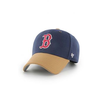 47brand caciula din bumbac Mlb Boston Red Sox culoarea albastru marin, cu imprimeu