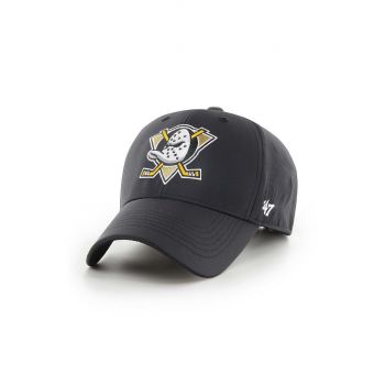 47brand șapcă Nhl Anaheim Ducks culoarea negru, cu imprimeu de firma originala