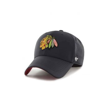 47brand sapca Nhl Chicago Blackhawks culoarea negru, cu imprimeu