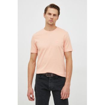 BOSS tricou din bumbac Boss Casual culoarea portocaliu, cu imprimeu