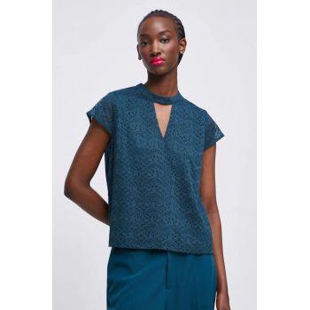 Medicine bluza femei, culoarea verde, neted de firma originala