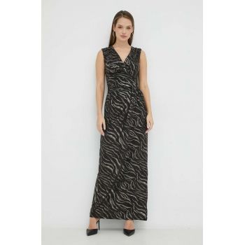 Morgan rochie culoarea negru, maxi, drept