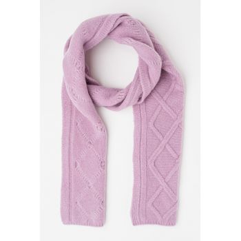 Fular tricotat din amestec de lana