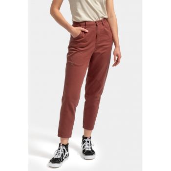 Pantaloni crop cu talie inalta