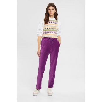 Pantaloni relaxed fit jogger din reiat