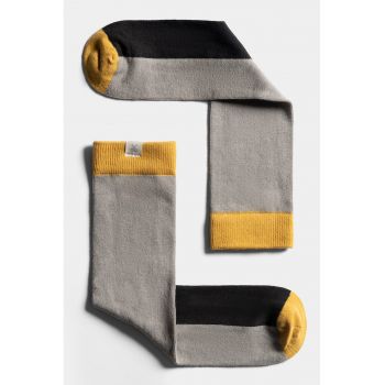 Sosete lungi unisex cu model colorblock