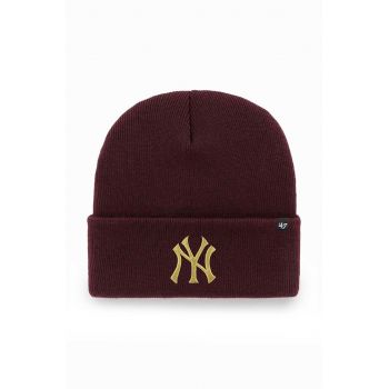 47brand caciula Mlb New York Yankees culoarea bordo,