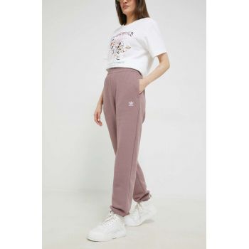 adidas Originals pantaloni de trening femei, culoarea roz, neted