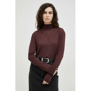 G-Star Raw pulover de bumbac femei, culoarea negru, light, cu guler de firma original