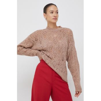 United Colors of Benetton pulover din amestec de lana femei, culoarea bej,